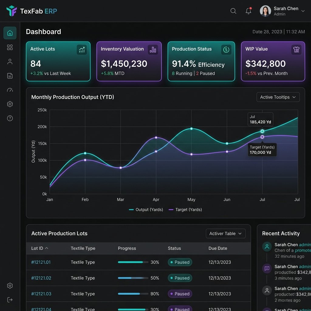 ProAct ERP Dashboard Overview